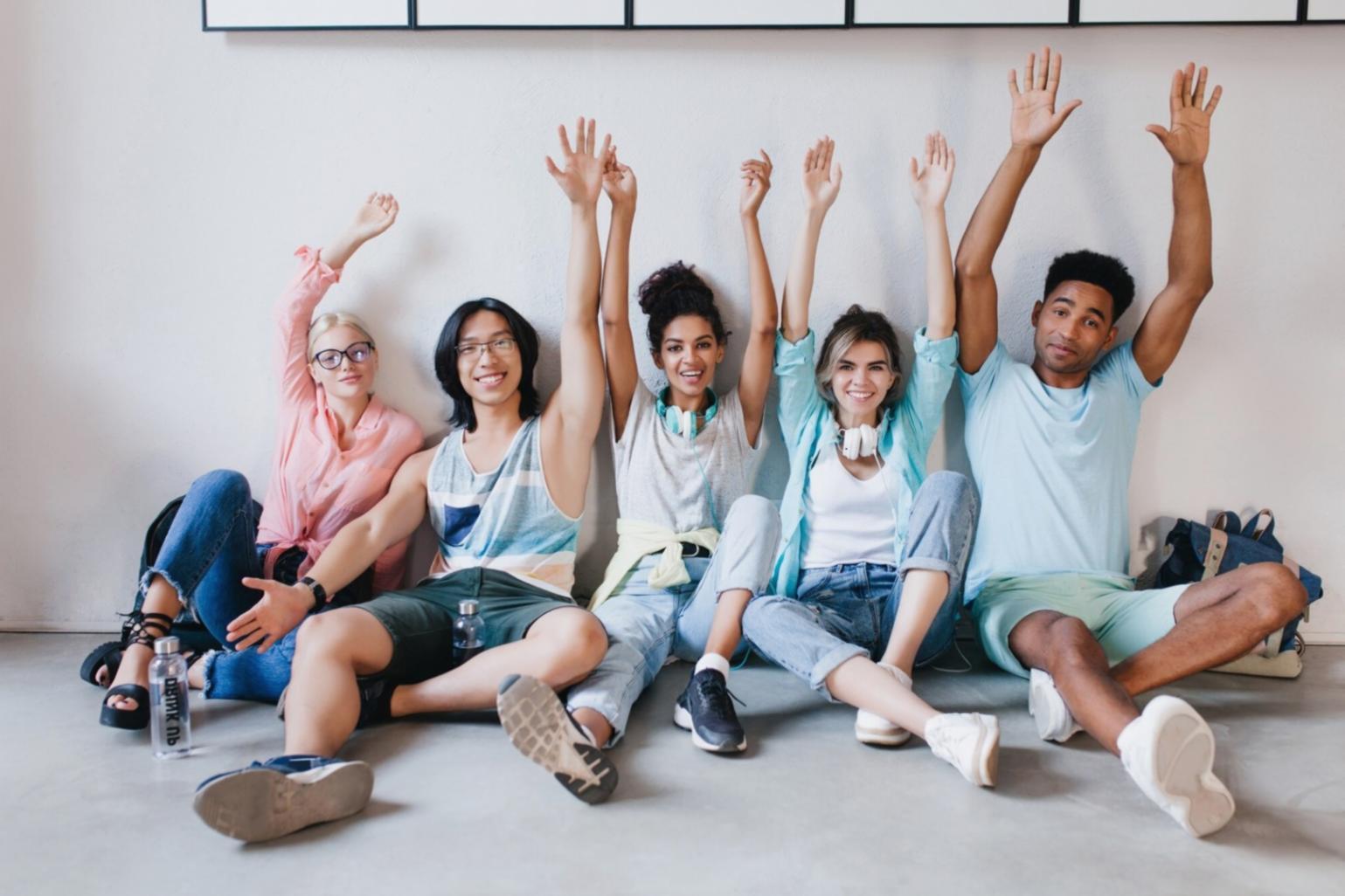 Students collaborating on financial strategies