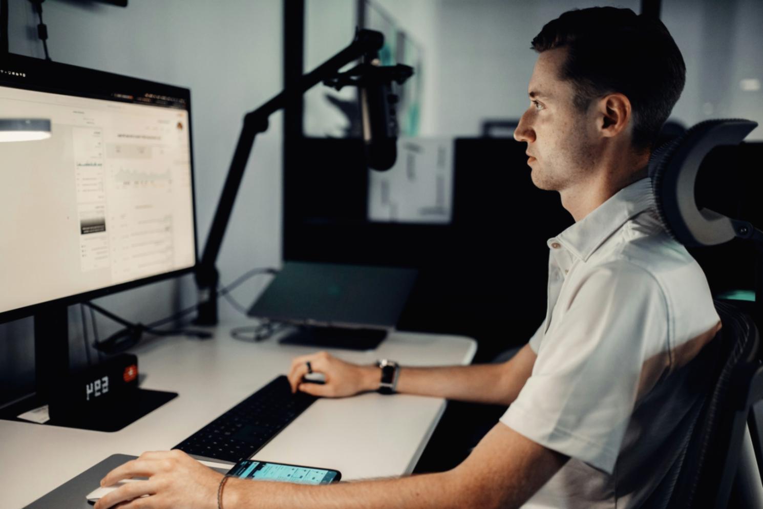 Individual consulting session with financial documents spread on table